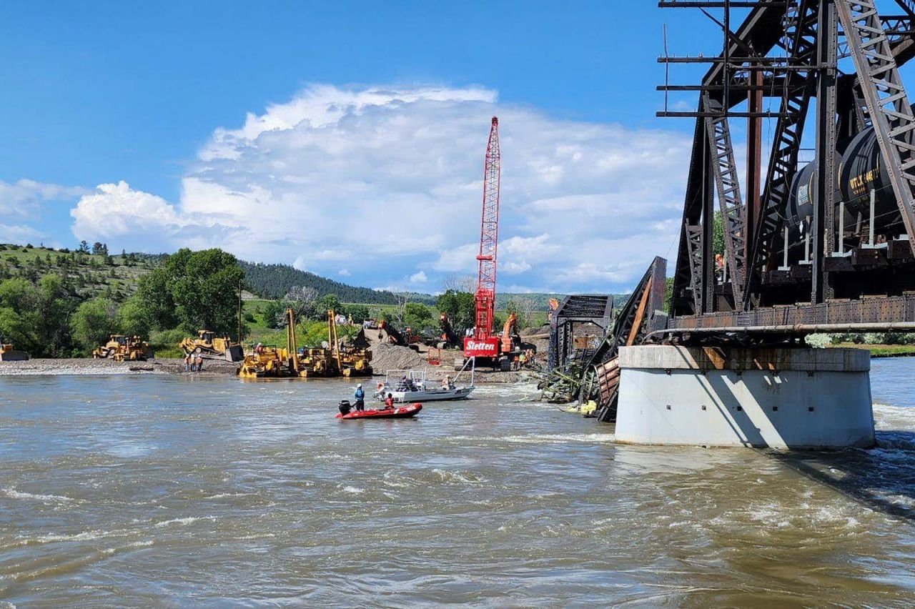 Eingestürzte Brücke im US-Bundesstaat Montana