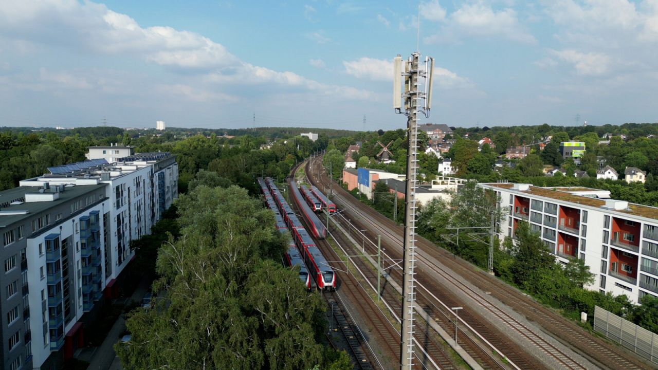 Vodafone-Mobilfunkmast in Hamburg