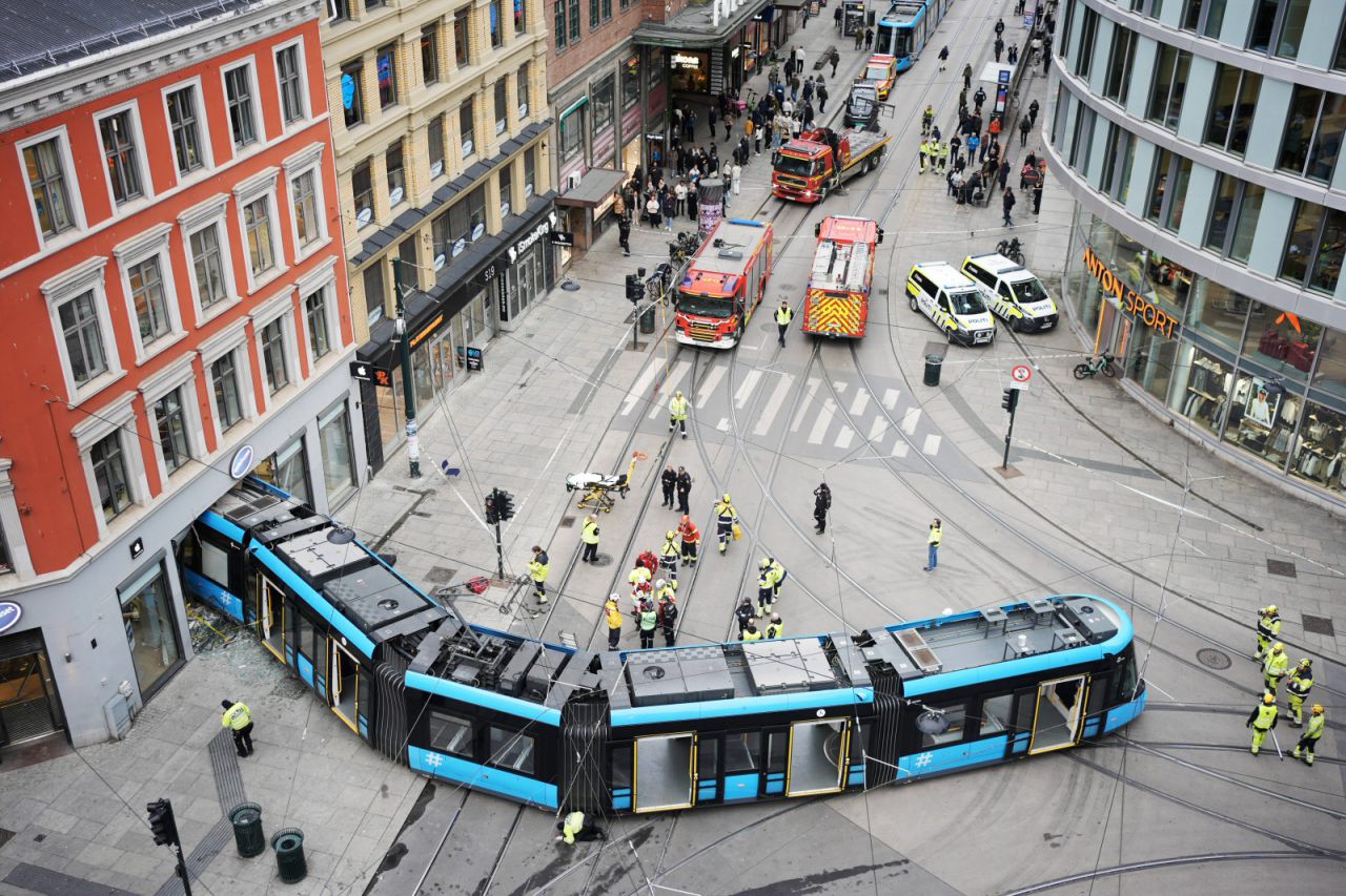 Straßenbahnunfall am 29.10.2024 in Oslo