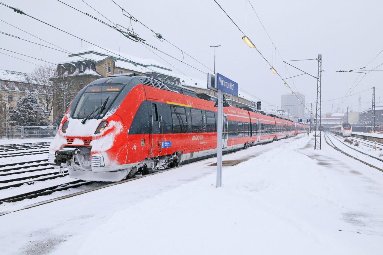 Winter am Hauptbahnhof München